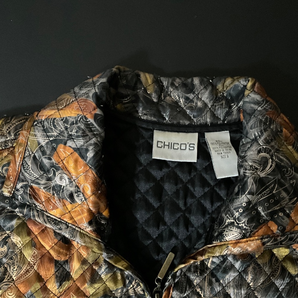 Chico’s Colorful/Gold Vest - Picture 2 of 3